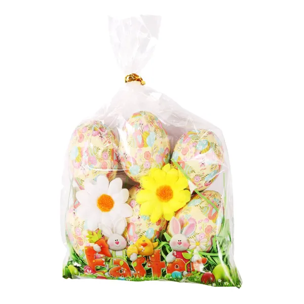 Dekoratīvas olas ar zāli un ziediem Cozy Home 6gab. ES26