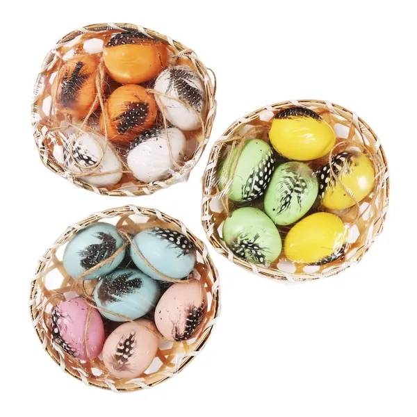 Dekoratīvas olas Cozy Home 4,5cm grozā ES26
