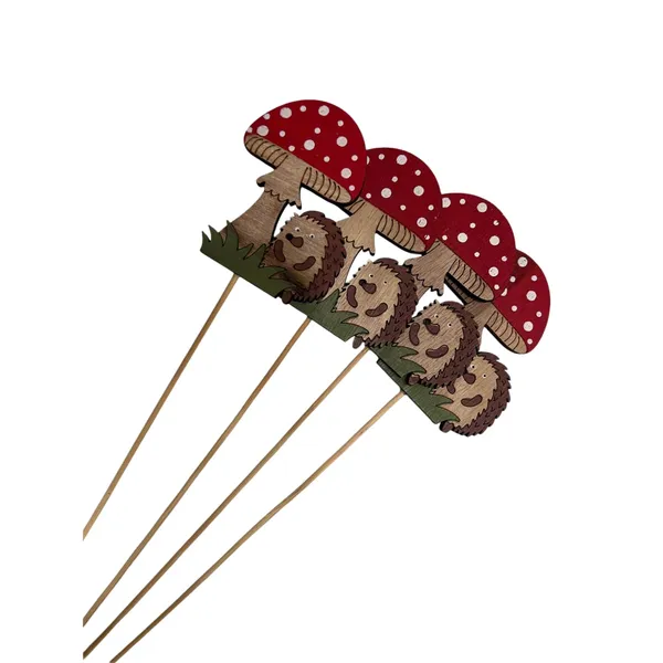 Dekors ar sēnēm uz kociņa 4 gab. ES26