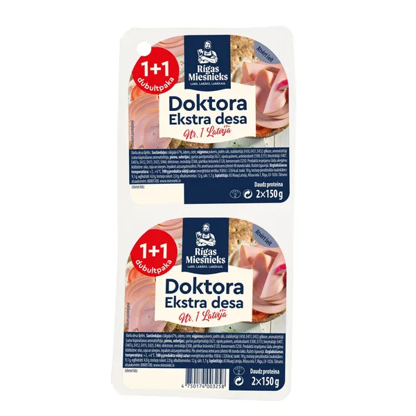 DESA RĪGAS MIESNIEKS DOKTORA EKSTRA ŠĶĒLĒS 2X150G