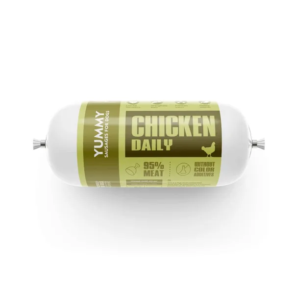 Desa suņiem Yummy Daily ar vistas gaļu, tvaicēta 400g