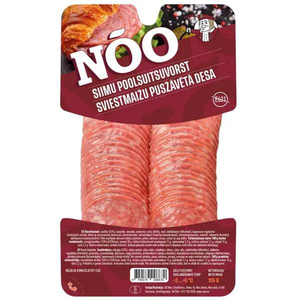 Desa Noo Cepeškungs sviestmaižu pusžāvēta šķēlēs 135g