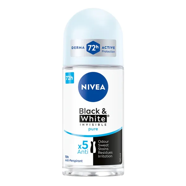 Dezodorants Nivea Balck&White Pure rullveida sievietēm