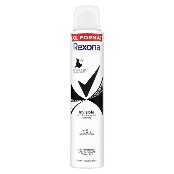 Dezodorants izsmidzināms Rexona Ivisible Black&White 200ml