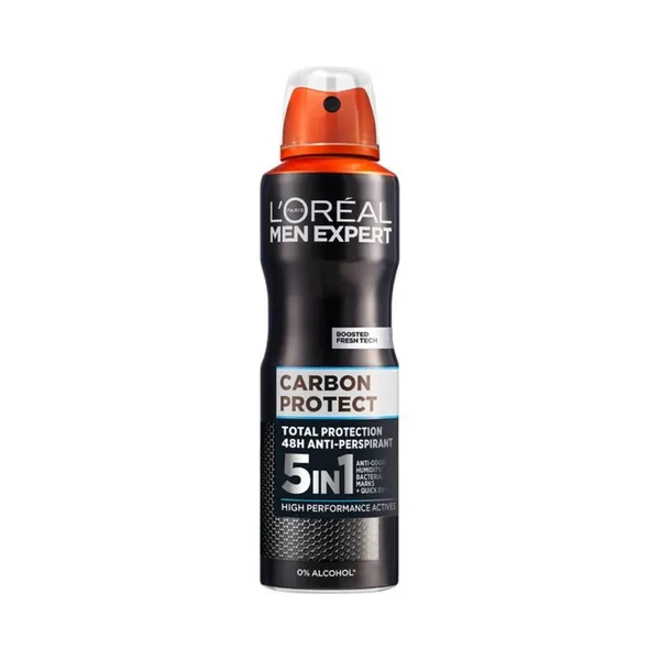 Dezodorants Loreal Paris Men Expert Carbon Protect Izsmidzināms 150ml