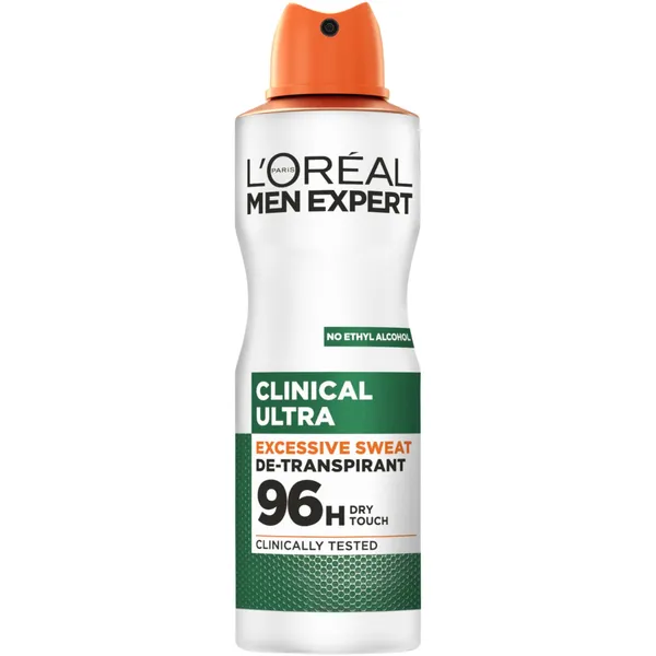 Dezodorants Loreal Paris Men Expert Clinical Ultra 96H izsmidzināms 150ml