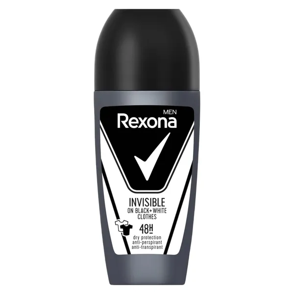 Dezodorants Rexona Men Invisible On Black & White Clothes rullītis 50ml
