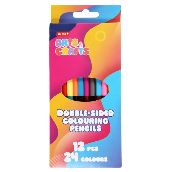 Divgalu krāsojamie zīmuļi Rimi Arts&Crafts 24 krāsas