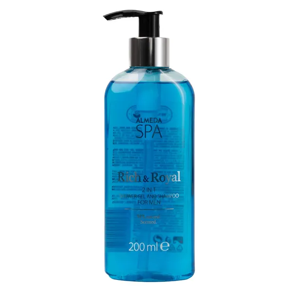 Dušas želeja un šampūns Almeda SPA Rich and Royal 2in1 vīriešiem 200ml