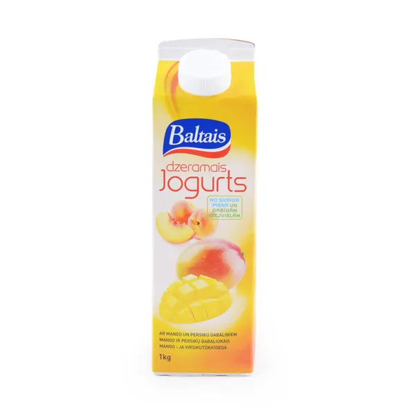 Dzeramais jogurts Baltais ar persiku un mango 1kg