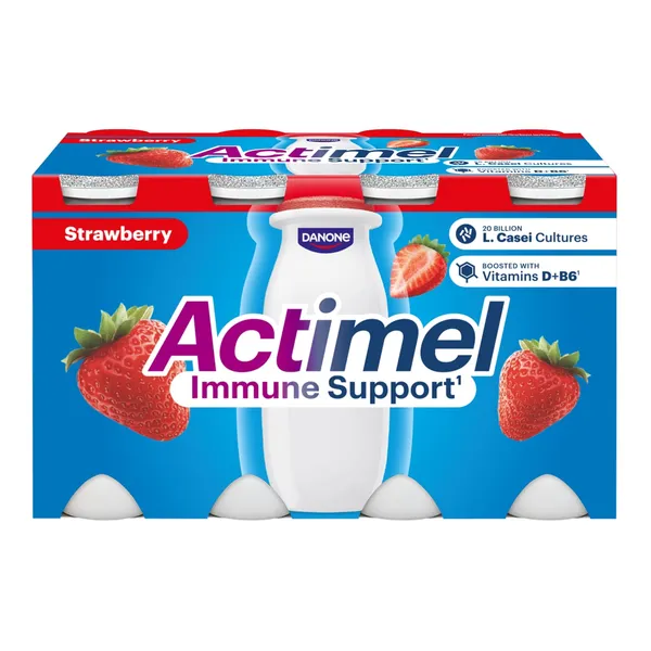 Jogurta dzēriens ACTIMEL zemeņu 8x100g