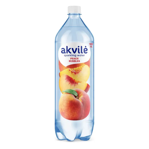 Dzeramais ūdens Akvile ar persiku garšu, gāzēts 1,5l