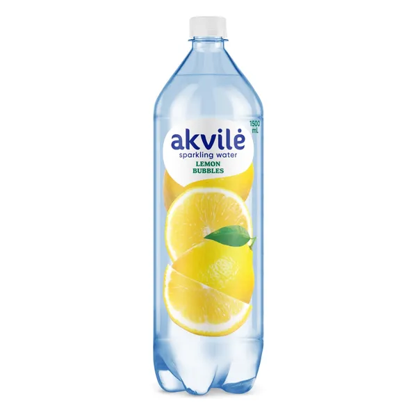 Dzeramais ūdens Akvile viegli gāzēts ar citrona garšu 1,5l