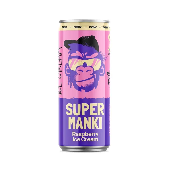Dzēriens Super Manki Raspberry Icecream 0,33l