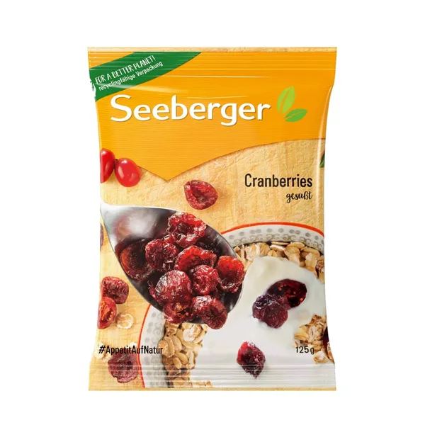 Žāvētas dzērvenes SEEBERGER 125g