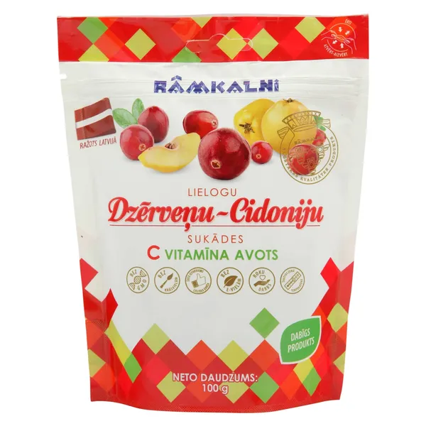 Dzērveņu un cidoniju sukādes 100g