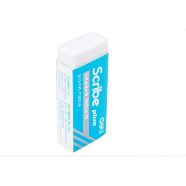Dzēšgumija Deli Scribe Plus Eco-PVC 60x24x12mm balta