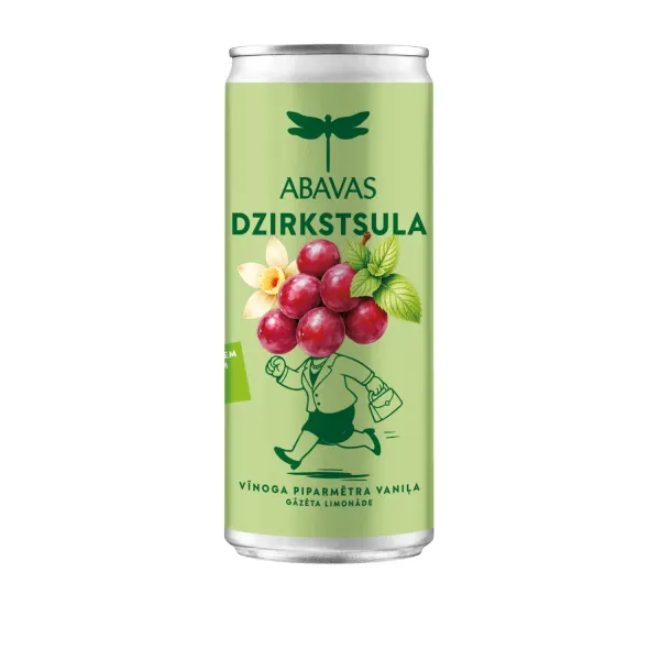 Dzirkstsula Abavas ar vīnogu, piparmētras un vaniļas garšu 0,33l