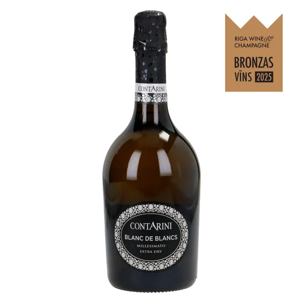 Dzirkstošais vīns Contarini Millesimato Blanc de Blancs, pusausais 11% 0,75l