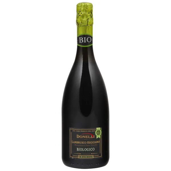 Pusdzirkstošs pussalds sarkanvīns Donelli Lambrusco Reggiano Biologico 9% 0,75l