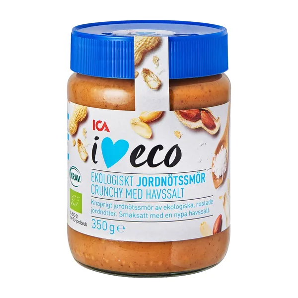 Ekoloģisks kraukšķīgs zemesriekstu krēms ar jūras sāli I Love Eco 350g