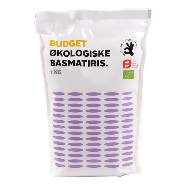 Ekoloģiski basmati rīsi Budget 1kg