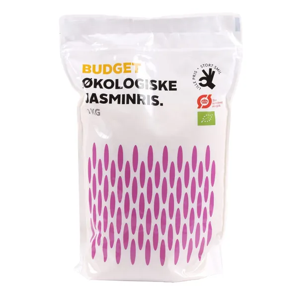 Ekoloģiski jasmīna rīsi Budget 1kg