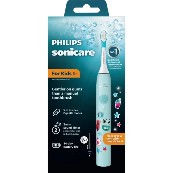Elektriskā zobu birste PHILIPS Sonicare KIDS HX6500/23 gaiši zilā krāsā