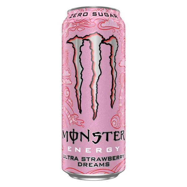 Enerģijas dzēriens Monster Ultra Strawberry ar saldinātāju 0,5l