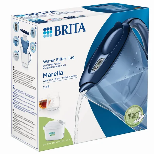 Filtrēšanas trauks Brita Marella 2.4l MXpro, zils
