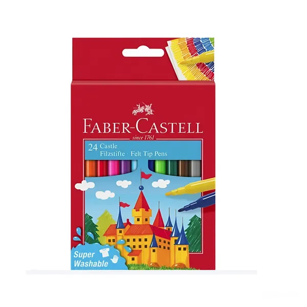 Flomāsteri Faber-Castell 24 krāsas