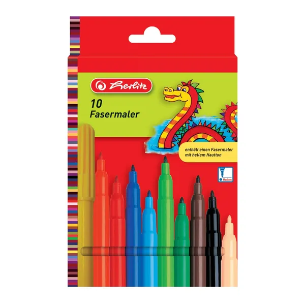 Flomasteri Herlitz 10 krāsas BS26