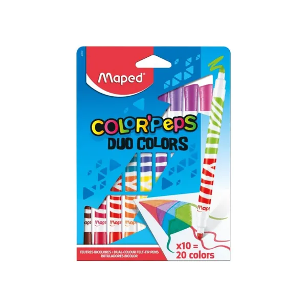 Flomasteri Maped ColorPeps Duo 10=20gab. BS26