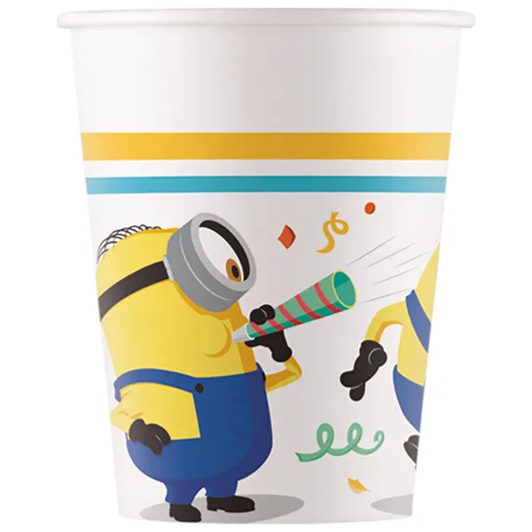 FSC papīra krūzes "Minions" 200ml 8gab