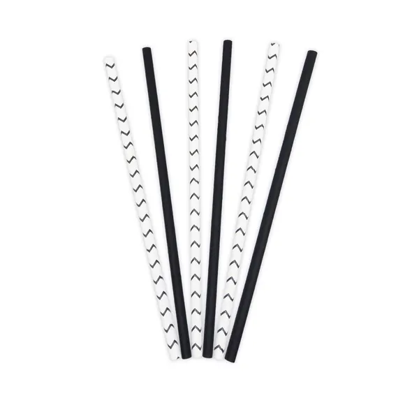 FSC papīra melnbalti salmiņi 50gab