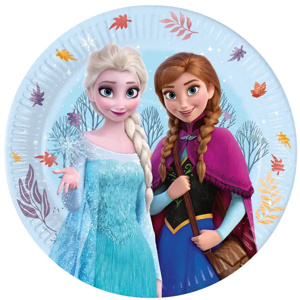 FSC papīra plāksnes Frozen 23cm 8gab