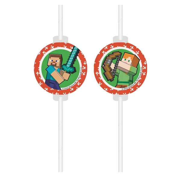 FSC papīra salmiņi "Minecraft" 4gab