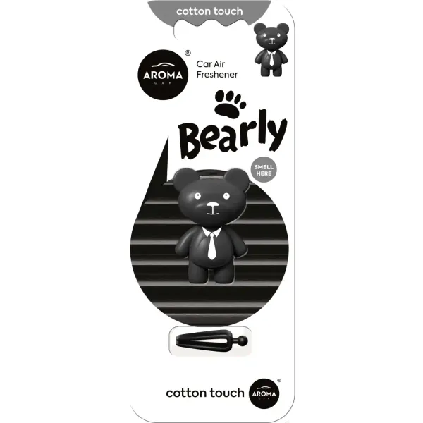 Gaisa atsvaidzinātājs Aroma polimēra Bearly Black Cotton Touch AW26