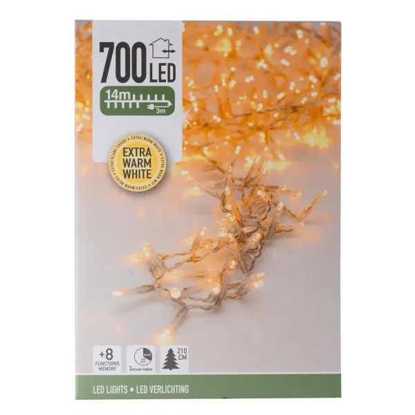 Gaismas virtene, 700 LED, silti balta, 8 funkcijas, CH26