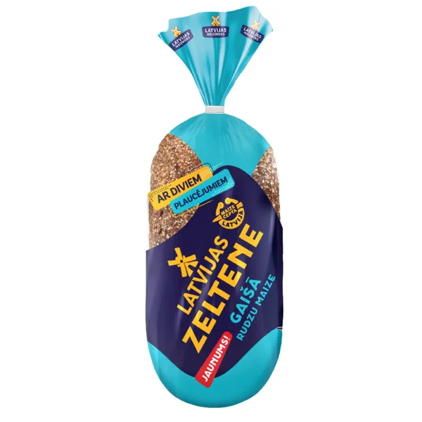 Gaišo rudzu saldskābmaize Latvijas Zeltene 800g