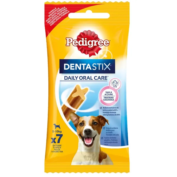 Gardums suņiem Pedigree dentastix graužamie kauliņi maza auguma suņiem 7gb