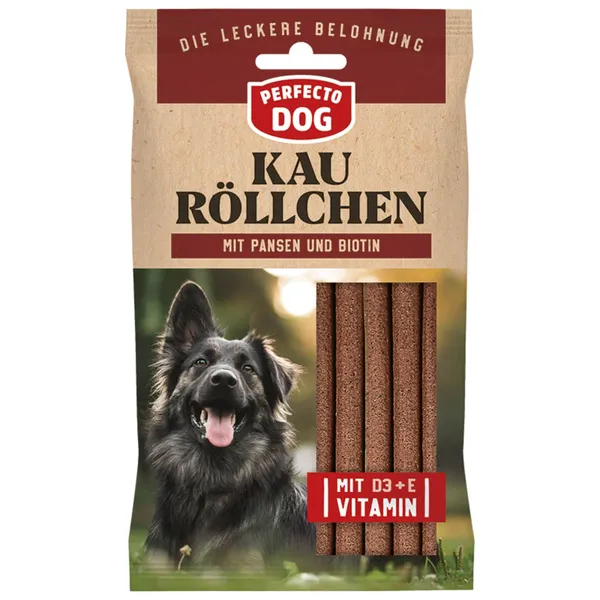 Gardums suņiem Perfecto Chew Rolls ar liellopa kuņģi 150g