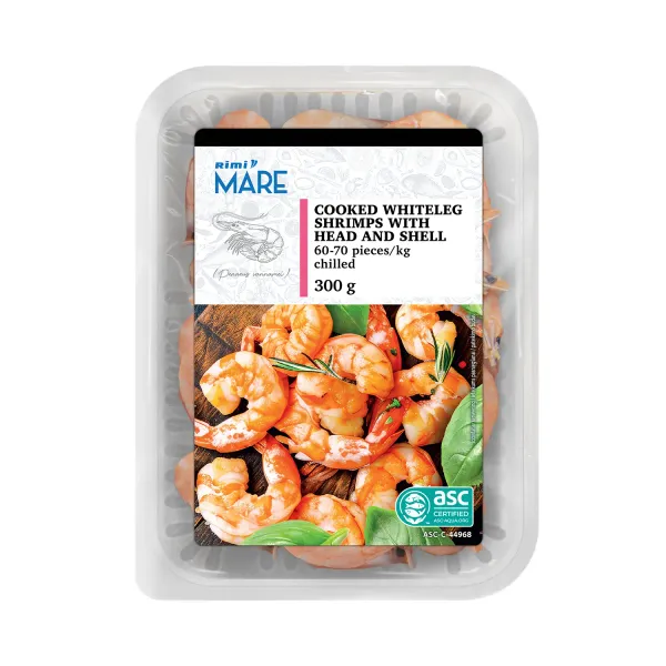 Garneles Rimi Mare vārītas, ar čaulu 60/70 ASC 300g