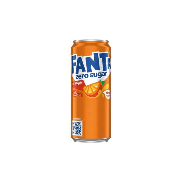 Gāzēts dzēriens Fanta Orange Zero ar saldinātāju 0,33l