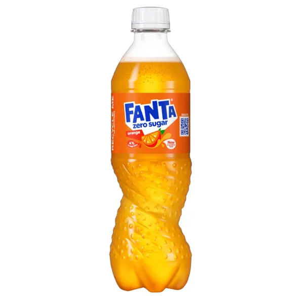 Gāzēts dzēriens Fanta Orange ar saldinātāju Zero 0,5l