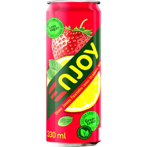 Gāzētais dzēriens Enjoy citronu-zemeņu 0,33l