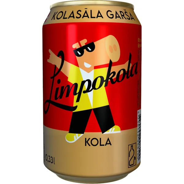 Gāzēts bezalkoholiskais dzēriens Limpo cola 0.33l