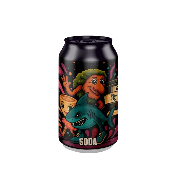 Gāzēts dzēriens Brainrot ar rabarberu garšu, ar saldinātāju 0,33l