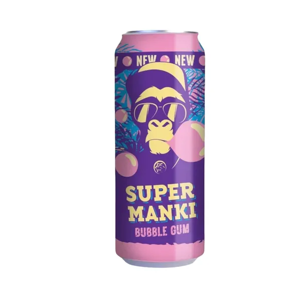 Gāzēts dzēriens Super Manki Bubblegum 0,33l