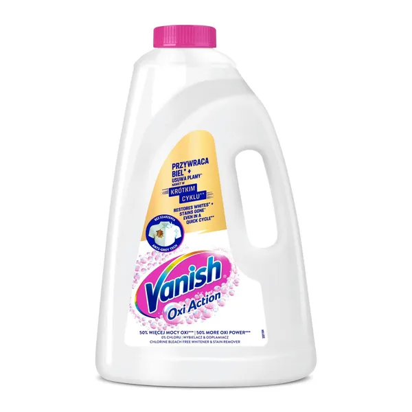 Gēls Vanish Oxi Action baltās veļas traipu tīrīšanai 3l